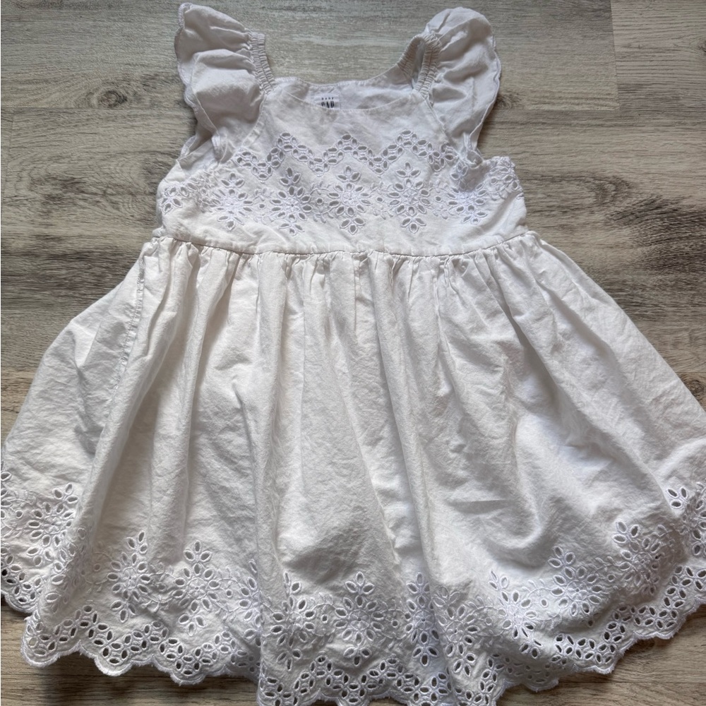 GAP Kids White Eyelet Dress
